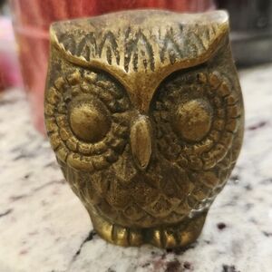 Vintage Small Brass Owl Figurine